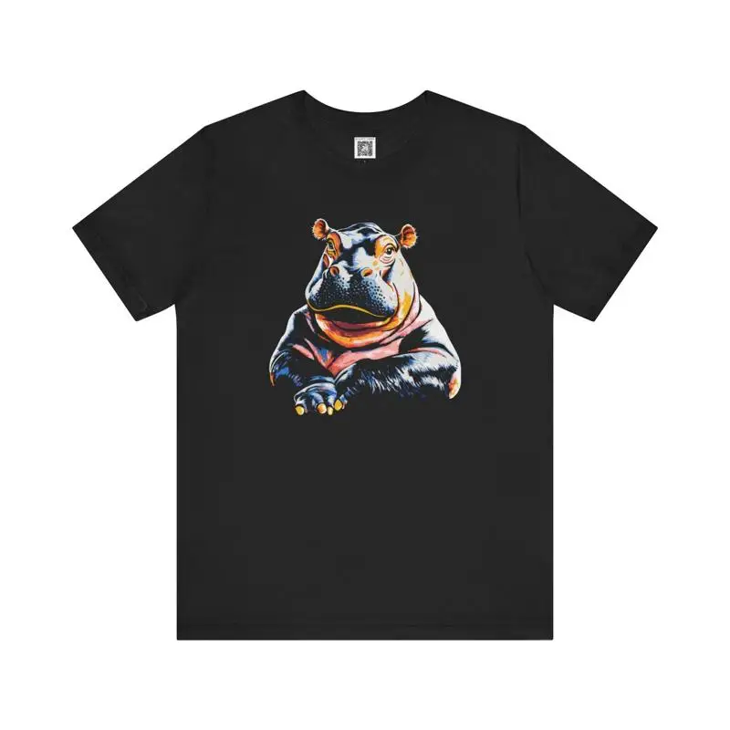 

Men Tops Kawaii Clothes Short Sleeve TeesHippo T Shirt