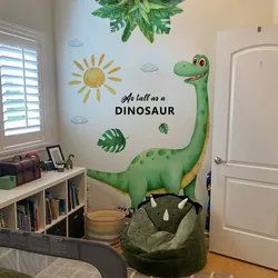 Big Size Dinosaur Wallpaper For Boy Room Decor Cute Animal Dinosaur Wall Stickers Decoration Poster Children's Room Mural Decals