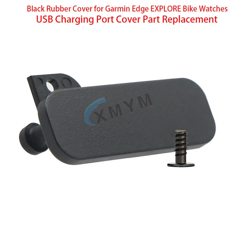 Black Rubber Cover for Garmin Edge EXPLORE Bike Watches USB Charging Port Cover Part Replacement