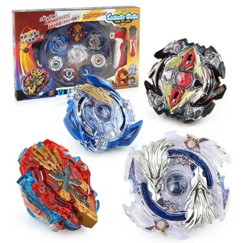 

Gyro Toy Set 4 In 1 Excellent Balance Strong Impact Resistance Battling Top With Handle Launcher Stadium Red