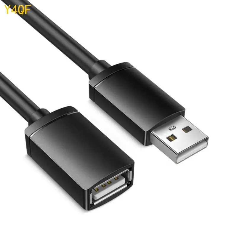 y4qf متانة USB2.0 تمديد الكابل الذكور إلى الإناث يضمن نقل البيانات السريعة لمختلف الأجهزة المرنة والمقاومة للارتداء