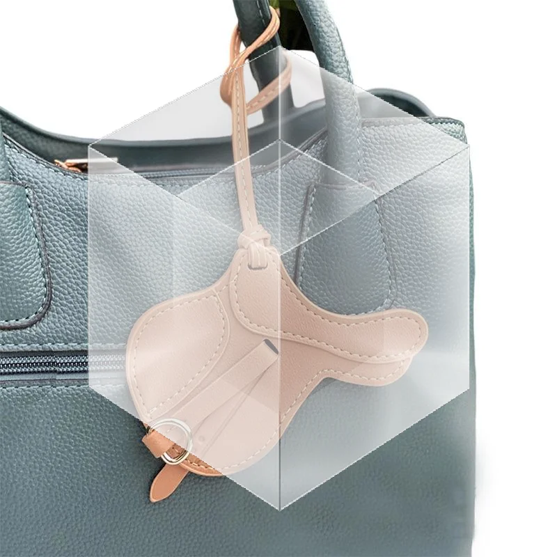 Sophisticated Equestrian-Inspired Bag Charm in PU Leather for Style