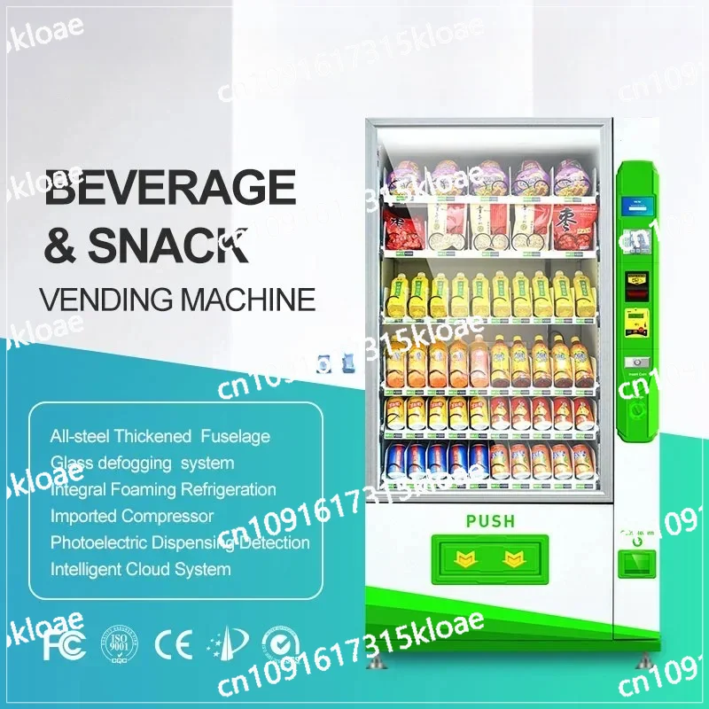 Convinient and Big Storage Snack and Beverage Combo Vending Machine With Ce Approved