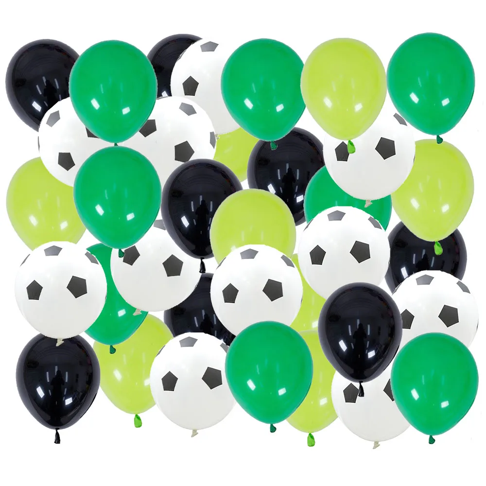 40pcs 12 inch Thicken Soccer Balls Football Latex Balloons Birthday Party Decoration Kids Children's Toys Football Theme Party