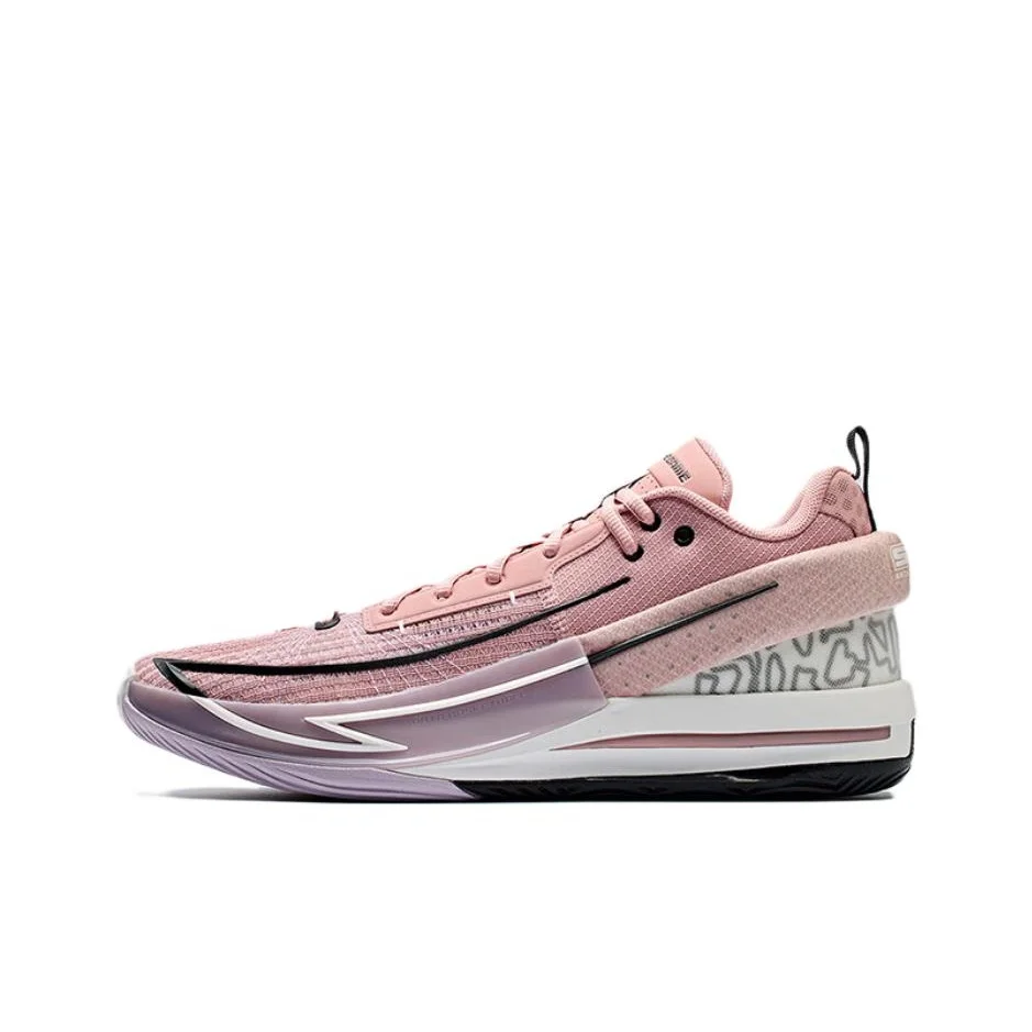 Anta Fengmang 1 Low top Basketball Shoes Men's Pink 112431104-4