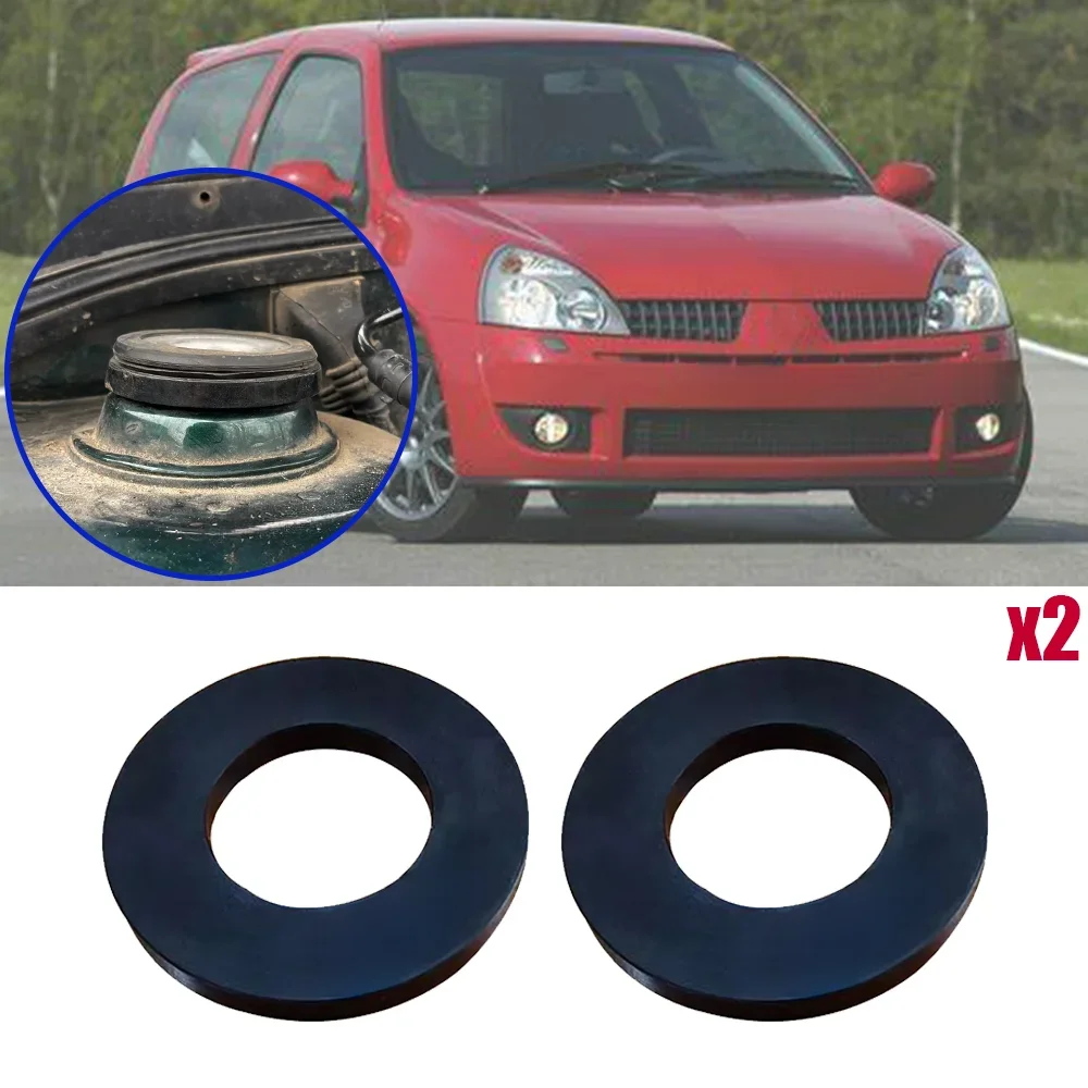 2x para renault duster 2 hs hm 2010 - 2022 logan sandero novo rack de carro montagem superior torre suspensão rolamento de borracha absorvente de choque