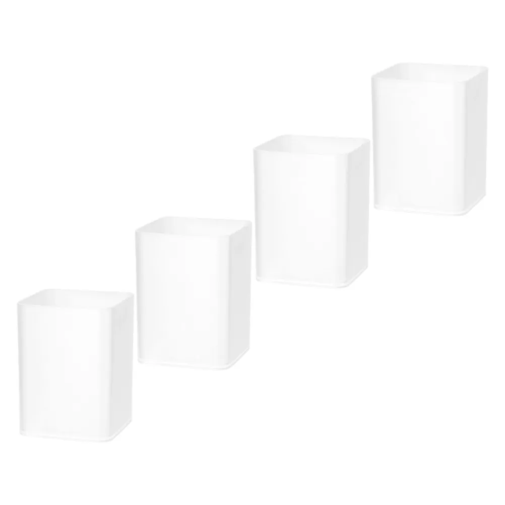 

4 шт. органайзеры для ручек, пластиковые квадратные коробки для хранения ручек, карандашей, маркеров, косметики, кистей, канцелярских принадлежностей для офиса