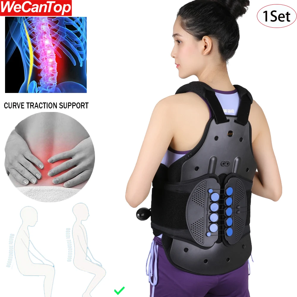 1Set TLSO Thoracic Full Back Brace - Treat Kyphosis,Osteoporosis,Compression Fractures,Upper Spine Injuries,Pre or Post Surgery