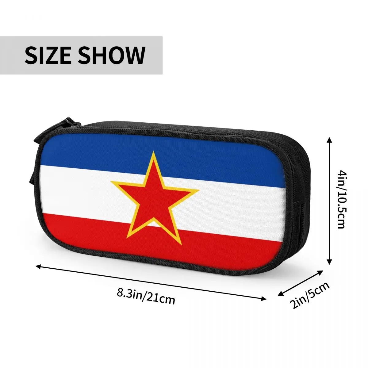 New Yugoslavia Flag Pencil Cases Pencil Box Pen Box for Student Big Capacity Pencil Bags School Supplies Zipper Accessories