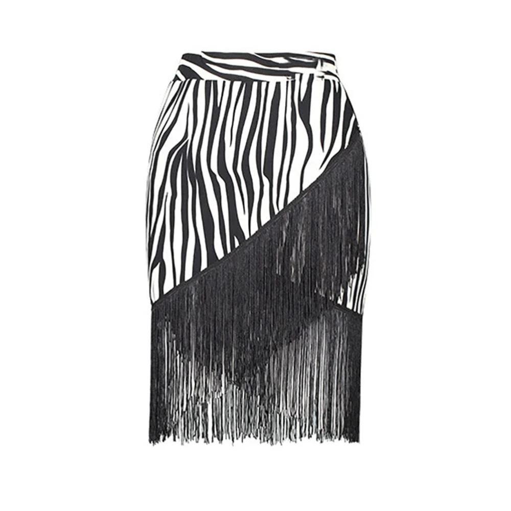 

Женская юбка для латиноамериканских танцев, асимметричная, с перекрестным подолом и бахромой, короткая, для взрослых женщин, для выступлений на сцене (ча-ча, румба, самба)