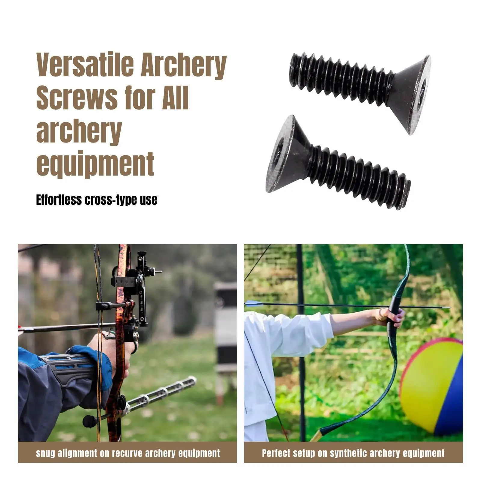 2 قطعة القوس البصر المسمار محول الرماية البصر تصاعد ل قوس منحني مجمع القوس الهدف الصيد سحب الرماية استبدال جزء #5