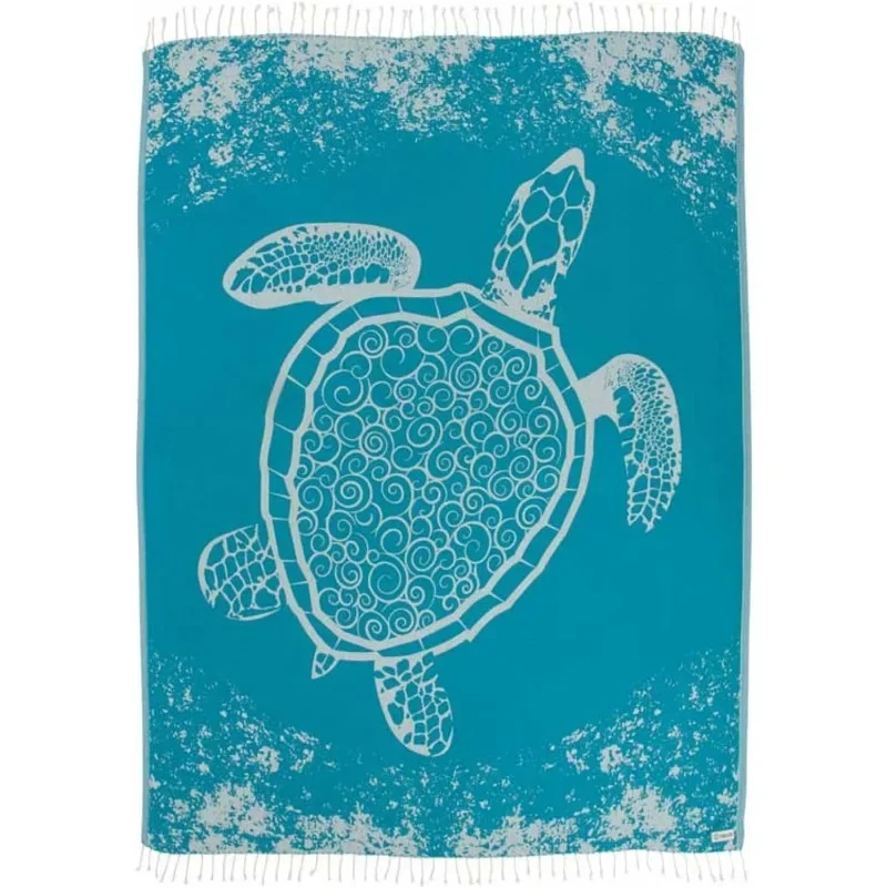 

Extra Large Turkish Beach Towel - Free 100% Organic Cotton Yarn Quick Dry for Beach, Picnic