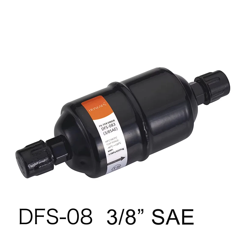 Available 3/8'' SAE Refrigerator Filter Drier Gas Filter Air conditioning Drier Filter DFS-083