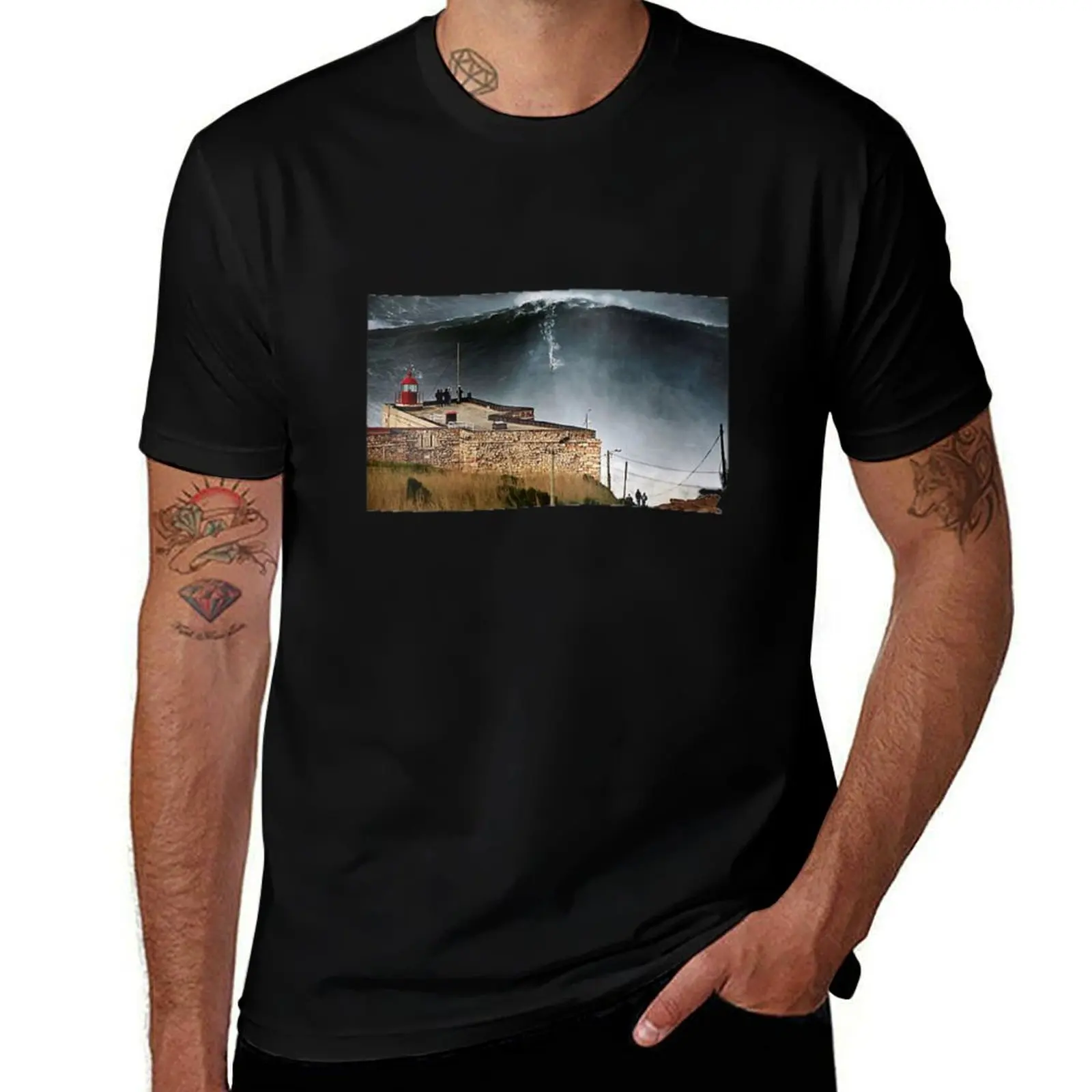 Big Wave Nazare T-Shirt Casual Loose Daily Wear T-Shirt