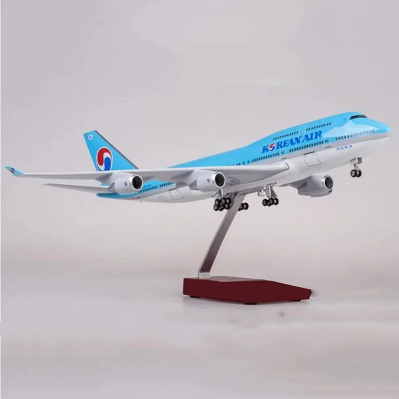 

Toy planes 1:150 Scale 47CM B747 Korean Air Aircraft Model Die-cast Machine Souvenir Decoration Aviation Collection Gifts