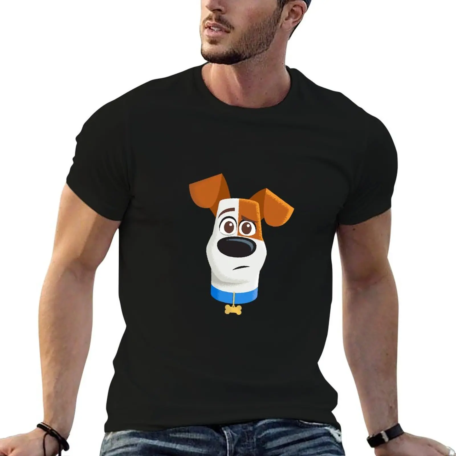 The Secret Life of Pets 2 Max Close up T-Shirt man t shirts high quality luxury brand t shirts for man cotton T-Shirt