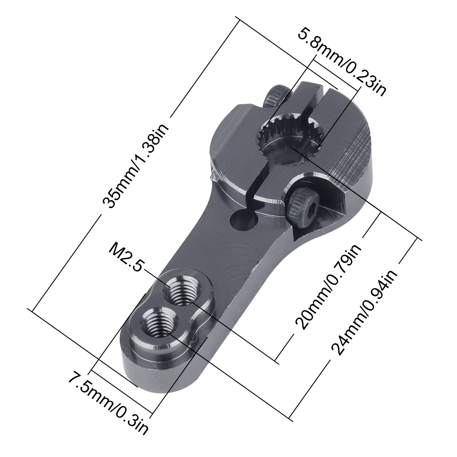 Hobbypark Aluminum M3 25T Servo Horn 5-Pack for Futaba Savox Xcore HL HSP HD Rc Servo Motors