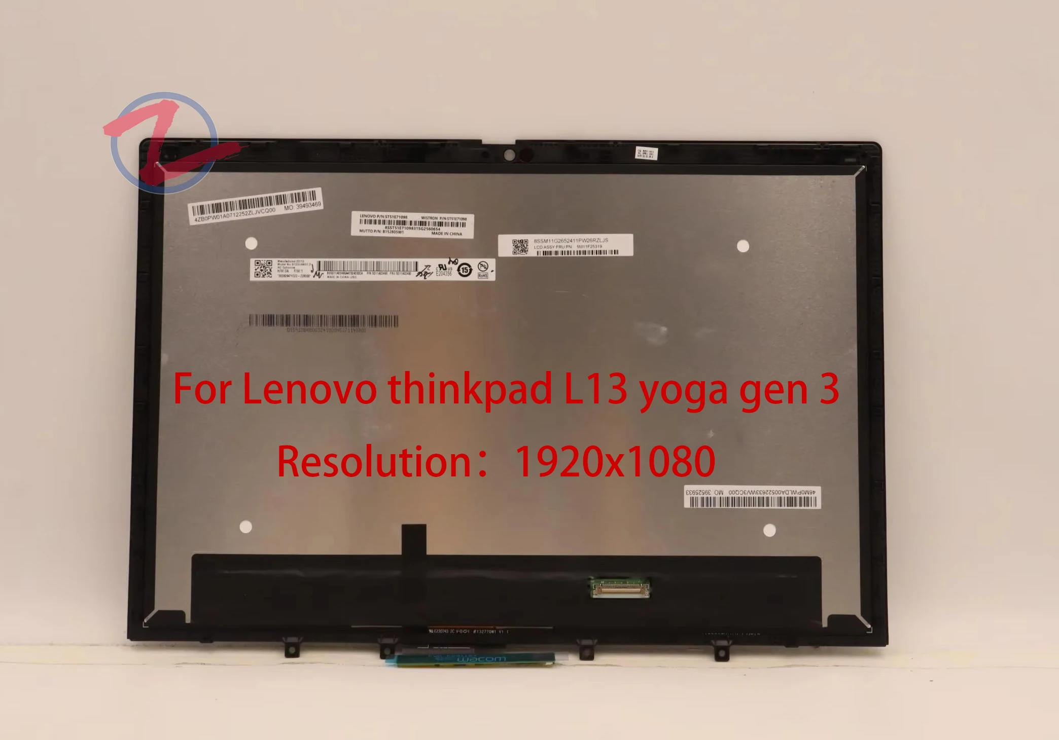 For Lenovo Thinkpad L13 Yoga Gen 3 Laptop LCD Touch Screen Display Replacement Assembly 5M11F25319 5M11F25320 FHD TV