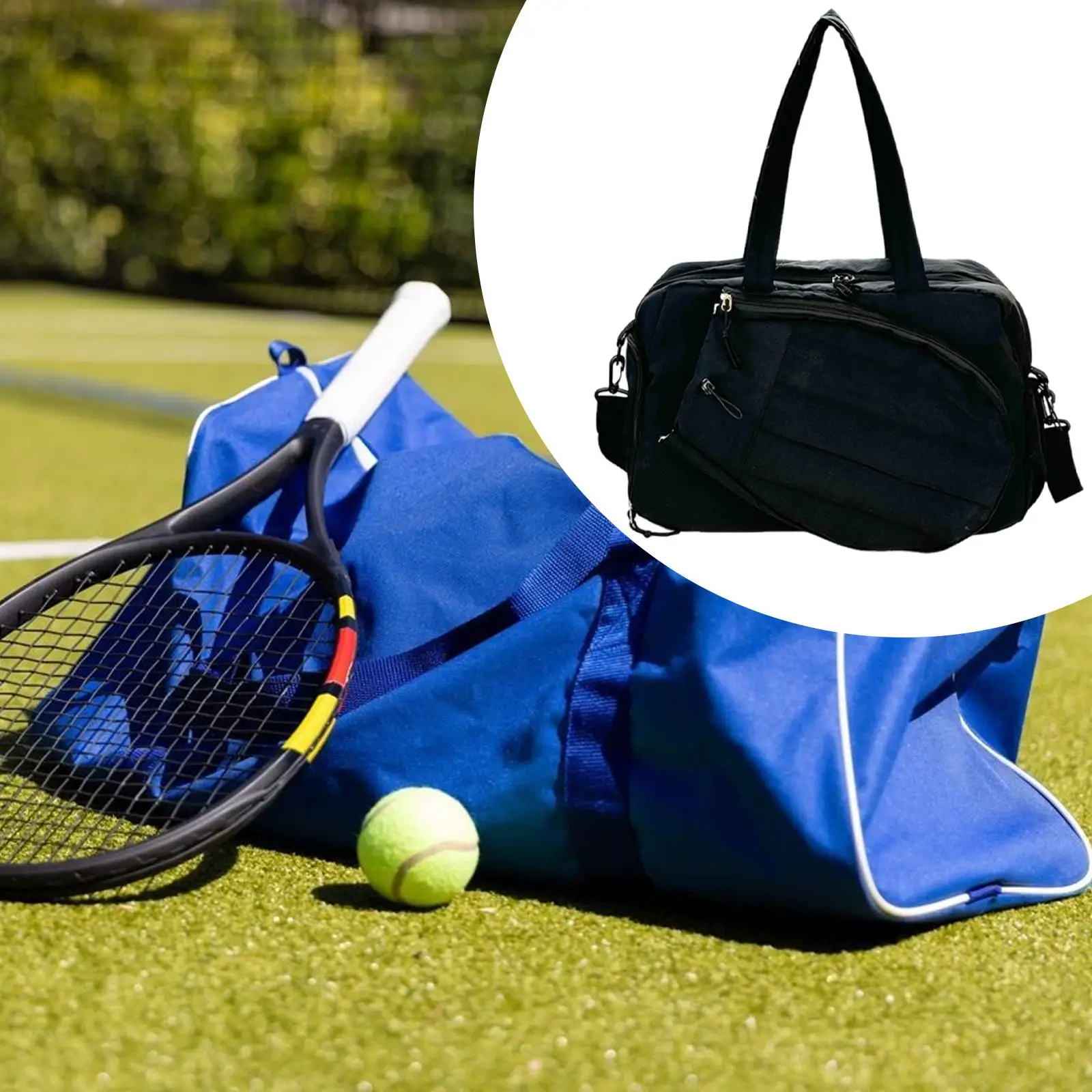 

Portable Tennis Racket Bag Large Capacity Waterproof Sports Tote Bag for Men Women Outdoor Gym