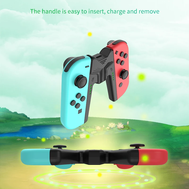 Joy-Con Mini แท่นชาร์จ Grip Type-C พอร์ต USB C สำหรับ Nintendo Nintend Switch Joycon Charger controller NS OLED Charge