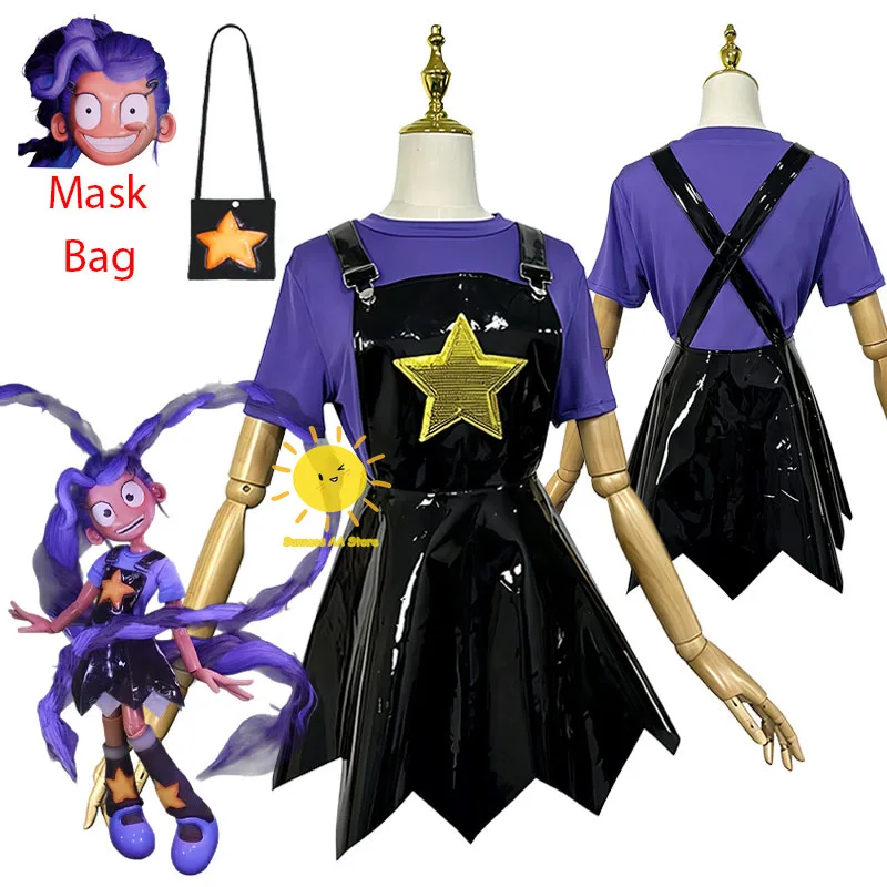 Game Wome Lily Cosplay Costumes Shirt Skirt Patent Leather Socks Mask Bag Lily Cosplay Suits Halloween Carnival Cos Adult Women