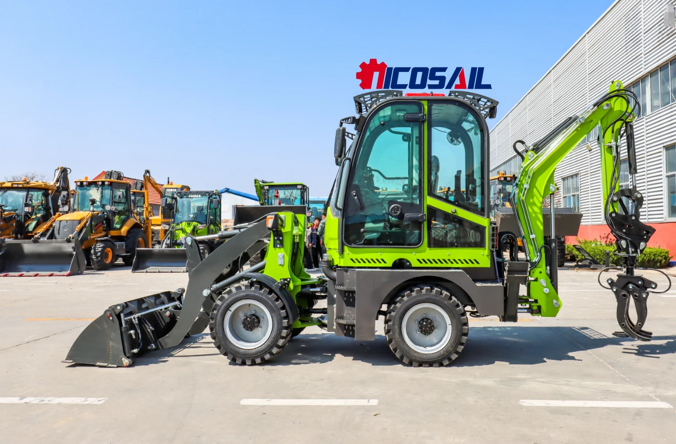 Small Multifunctional Customizable Loader Excavator Backhoe Loader Busy Two-End Operation