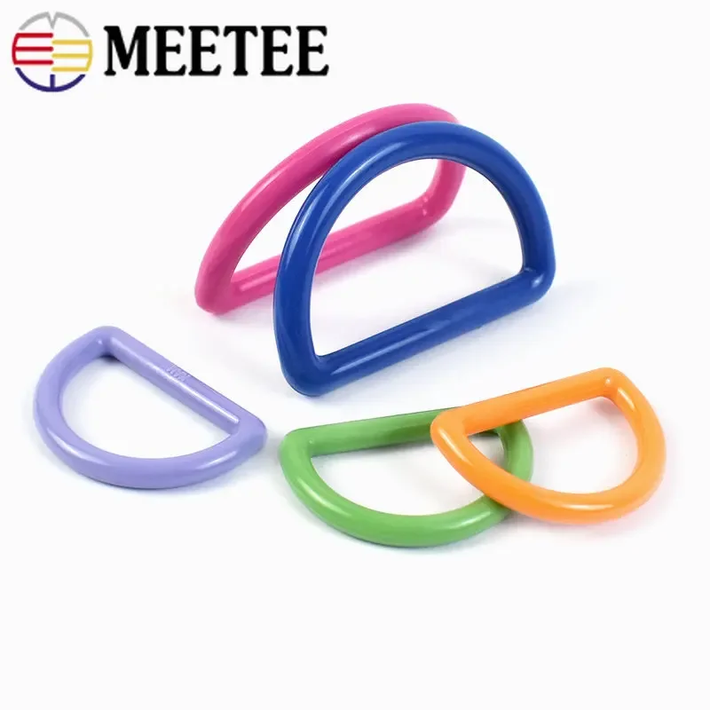 50Pcs Plastic D Ring Buckle 15-38mm Bag Strap Connector Clasps Colorful Handbag Decor Hook For Webbing DIY Luggage Accessories