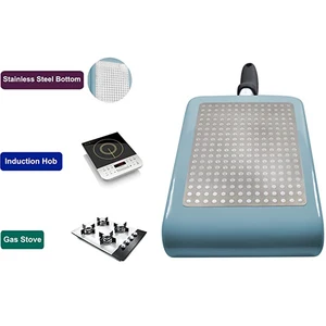 Japanese Pot for Omelet/Egg Pot Tamagoyaki - Nonstacking Coating - Mini Rectangular Frying - Blue/Yellow/Pink 10 Main Sales Pink Pin - №10