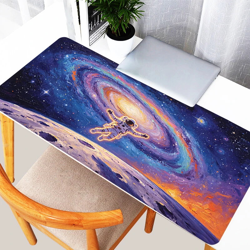 Oversized Mouse Pad Notbook Keyboard Pad Gaming Accessories Artistic style astronaut Mousepad Edge White Gamer Extended Desk Mat