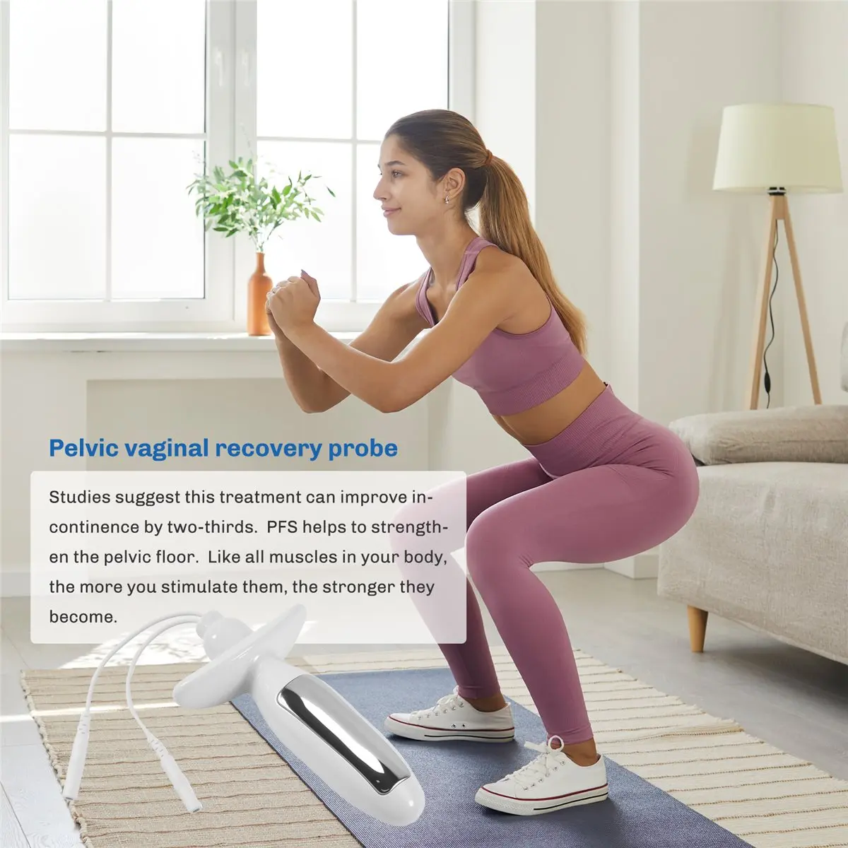 ABQX Vaginal Probe Electrodes for Pelvic Floor Exerciser Incontinence Use with TENS/EMS Machines Therapy Exerciser