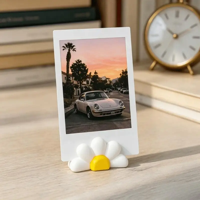 New 3D Printed Flower Tulip Photo Album Stand Holder Photo Holder Decor Fashion Photo Album Multifunctional Desktop Ornaments