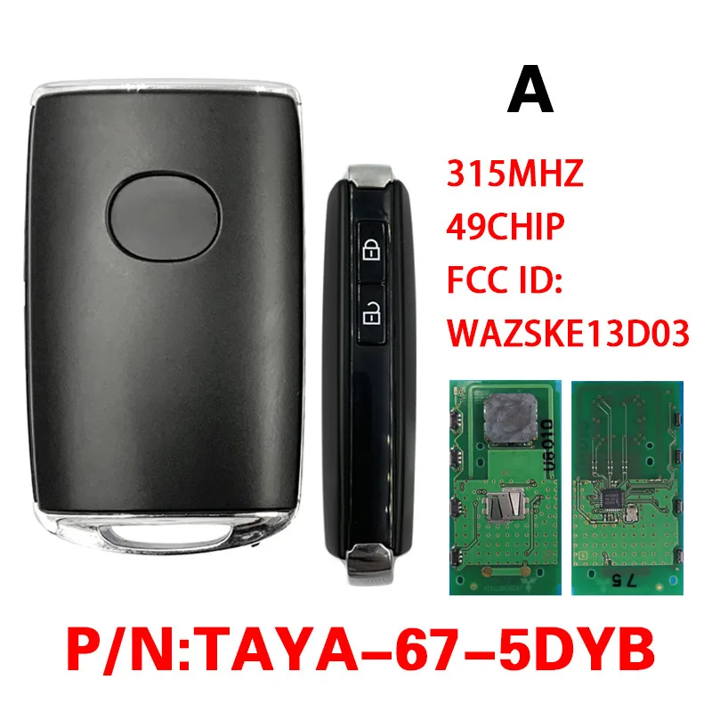 Benma-llave de Control para Mazda, 2/3/4 botones FCC ID WAZSKE11D01 315Mhz 49 chip p/n: TAYA-67-5DYB