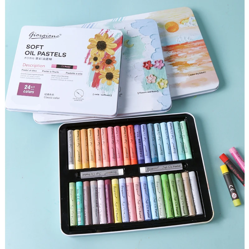 24/36/48 Color Oil Pastels Set Oily Crayons Bright Colors Mixed Naturally for Graffiti Finger Painting Handmade DIY Decoration