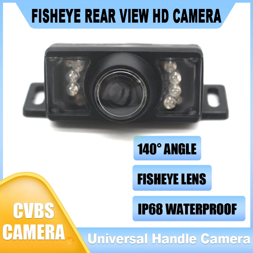 Universal Handle IR Night Vision Full HD CCD high quality Car Rear view camera Reverse parking Camera 140 degree wide angle