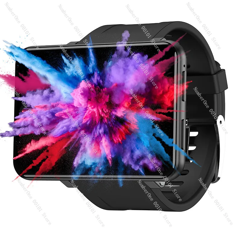 DM100 4G Smart Watch, Large Screen Android Smartwatch with SIM Card Slot, GPS Call & Heart Rate Monitor IP67 Waterproof