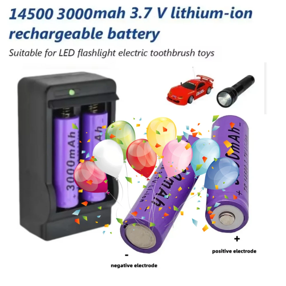 

14500 rechargeable lithium-ion battery 3000mAH AA 3.7V , replacement battery, used for radios, microphones, Electric toys, etc