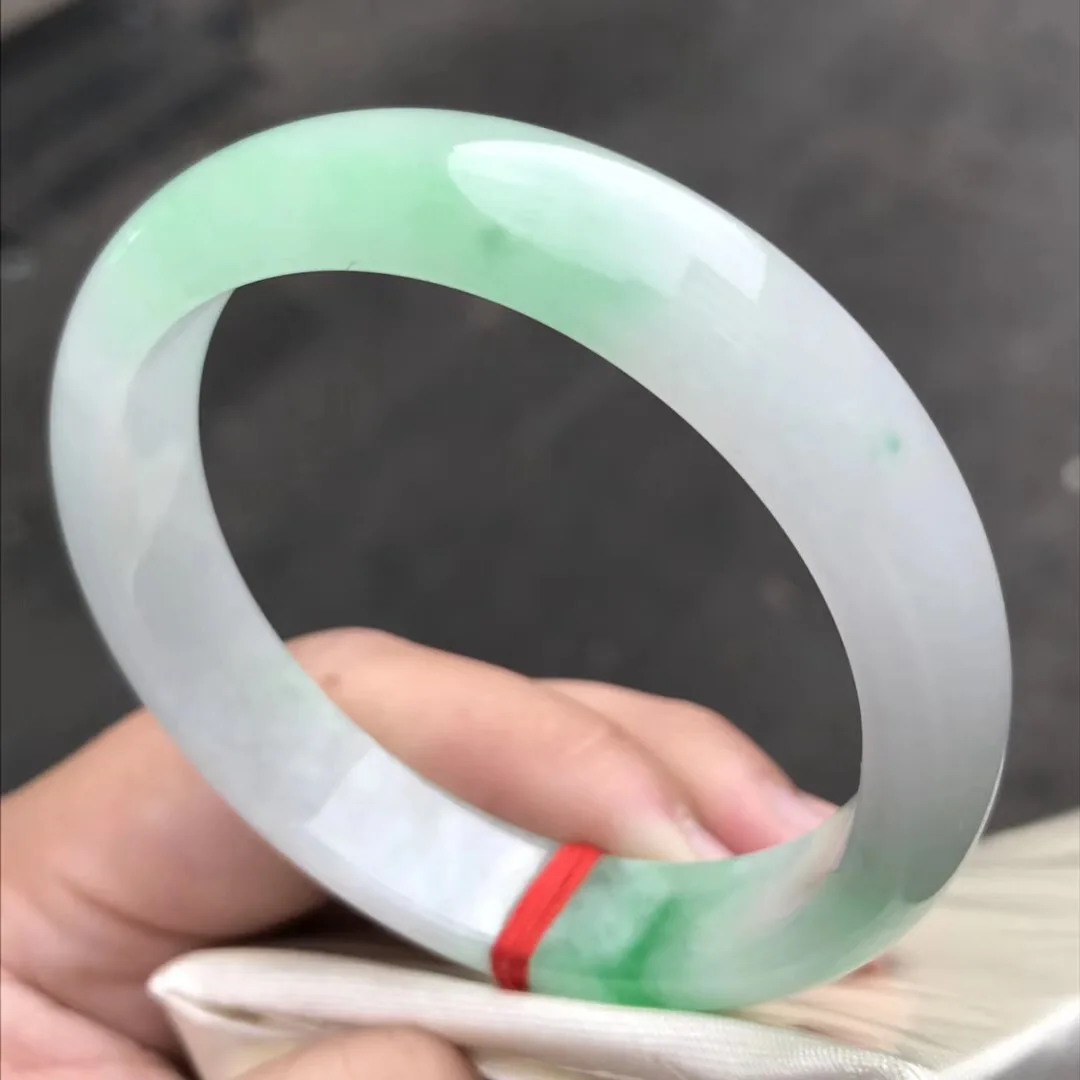 Myanmar Grade A Jadeite Ice Floating Green Jade Bangles Women Healing Gemstone Certified Jewelry Natural Burma Jade Bangles