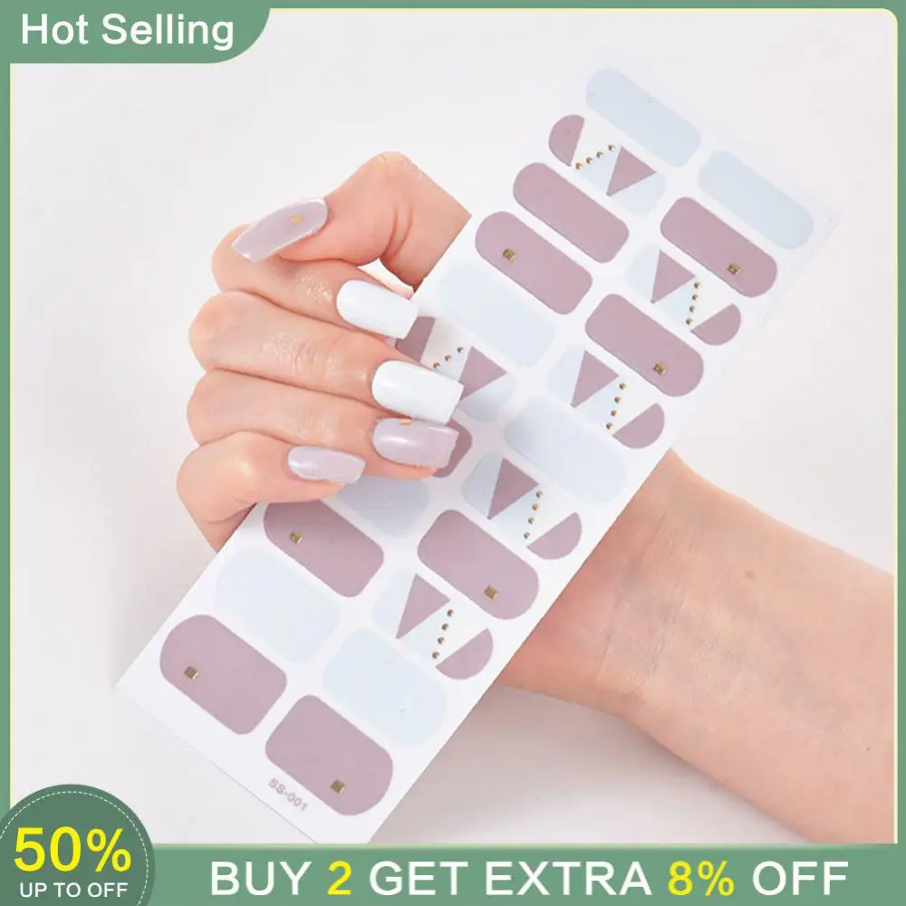 Manicure Stickers Long-lasting Full Cover Unique Nail Decals Polish Wraps Nails In-demand Full Cover Strips Unique Designs