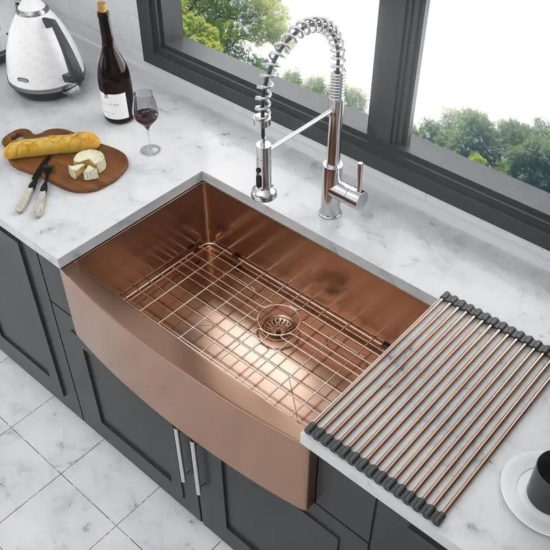 

36 Inch Stainless Steel Farmhouse Sink - 16 Gauge Apron Front Kitchen Sink