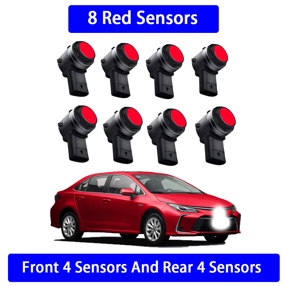 ZhuCamX Voor Achter Parkeersensor Assistentie Backup Radar Zoemer Systeem voor Toyota Corolla Auris Hybrid E210 2019 2020 2021 2022
