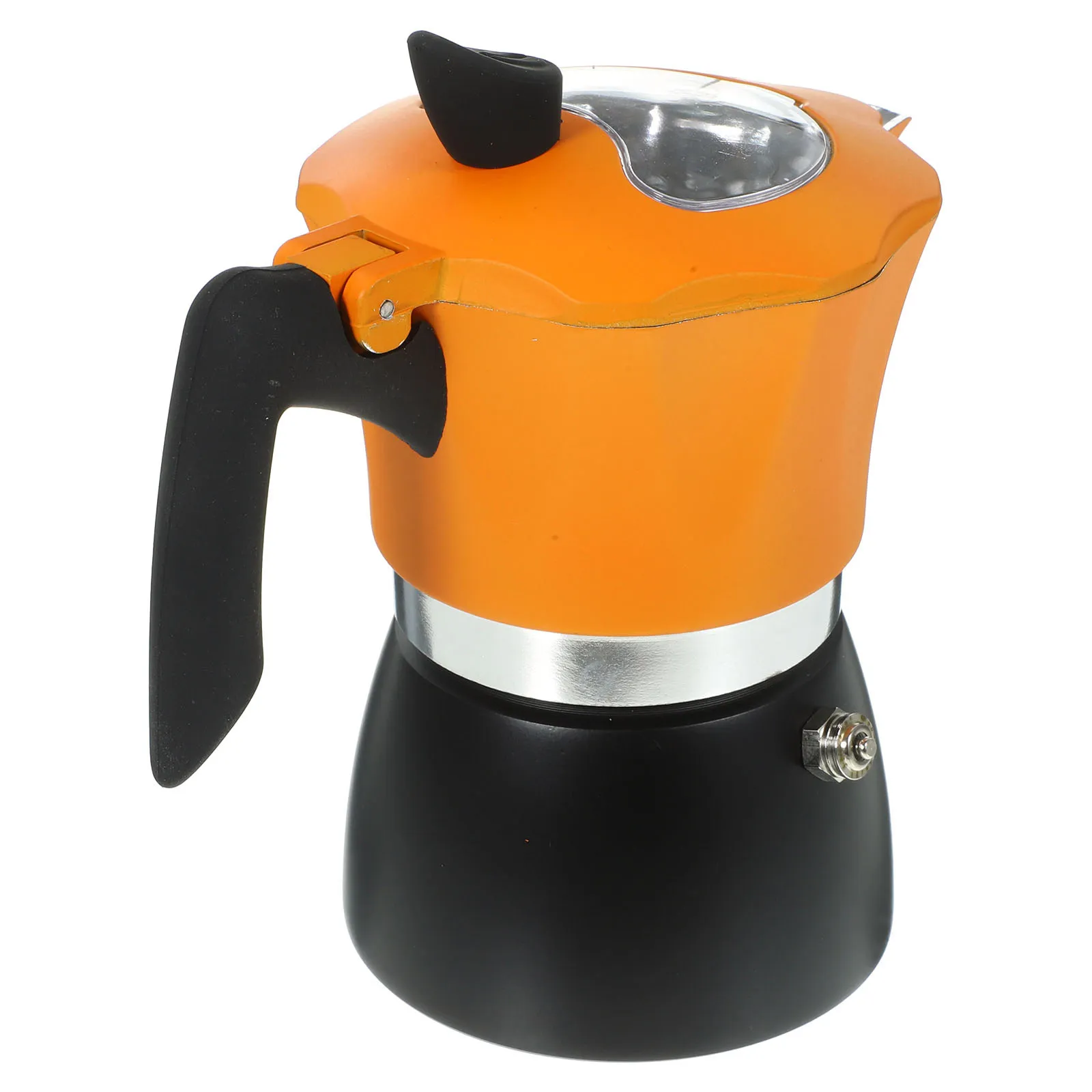 

Кофеварка для мокко, 1 шт., легкая конструкция, простая в использовании и чистке, портативная, для дома и офиса, черная и оранжевая.