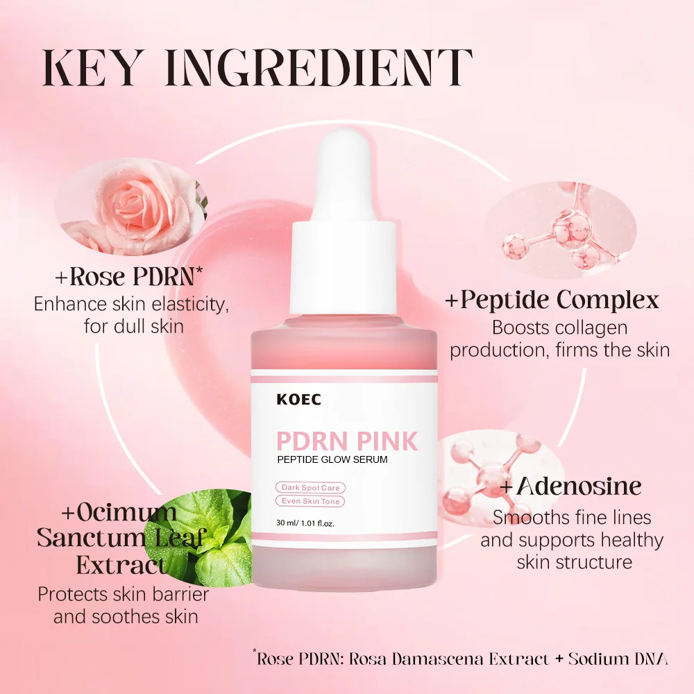 Salmon PDRN Collagen Peptide Face Ampola Skin Booster 0.25mm Microneedle Serum Dull Skin Boosts Elasticity Skin Repair Skincare view 3