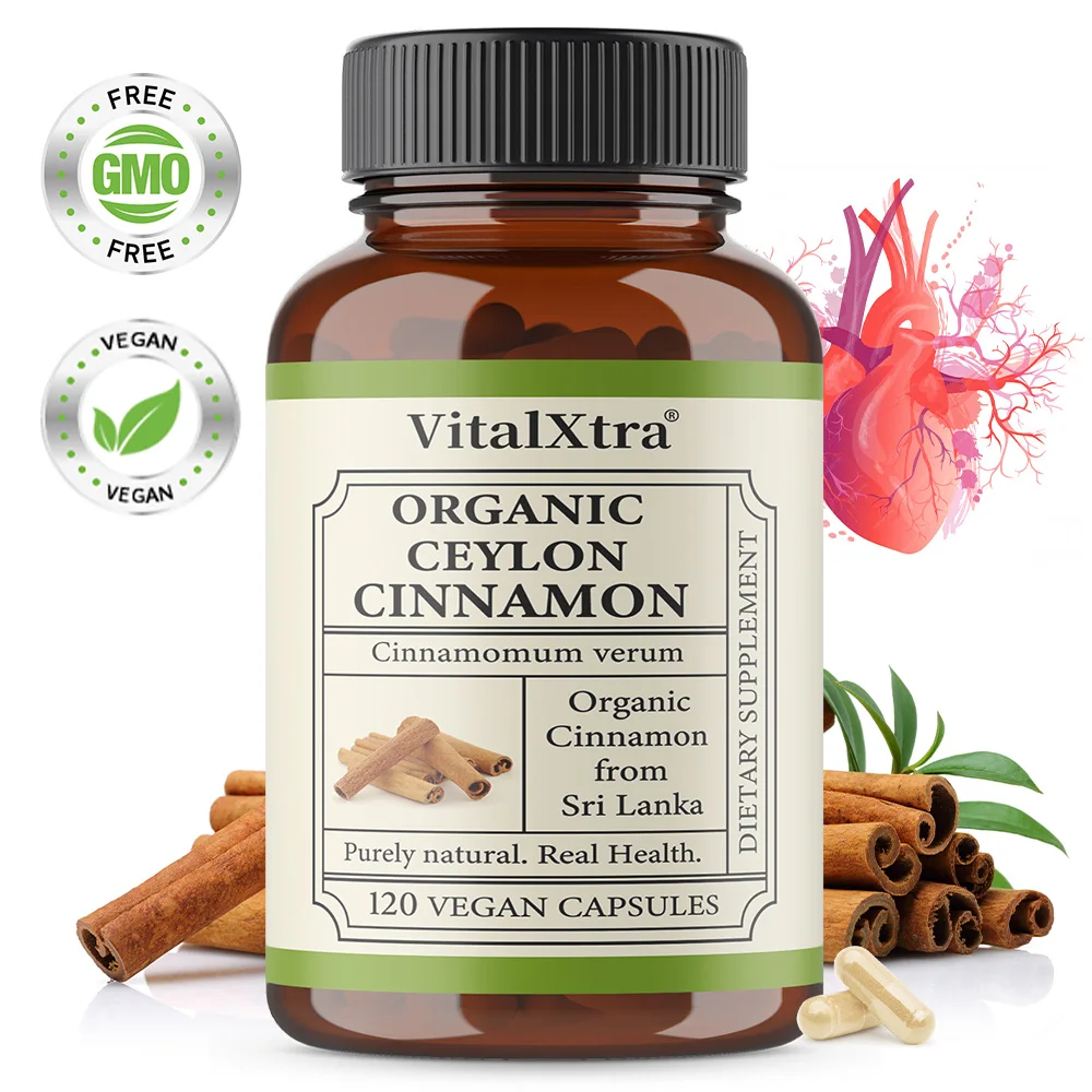 

Ceylon Cinnamon Capsules, Natural Antioxidants, Boost Immunity, Support Weight Management, Heart Health, Non-GMO, Gluten-free
