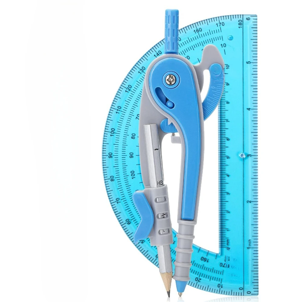 

Pen - Compass and protractor set, protractor and compass set, compass drawing tool, drawing compass