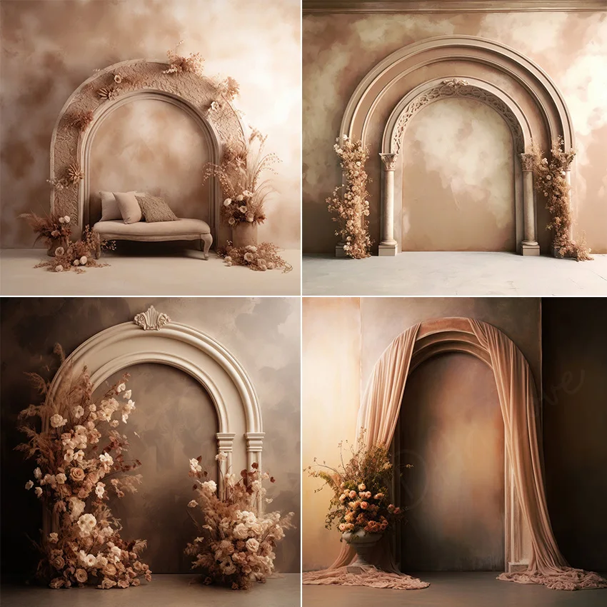 

Mehofond Photography Background Retro Arch Flowers Adult Birthday Party Wedding Maternity Portrait Decor Backdrop Photo Studio