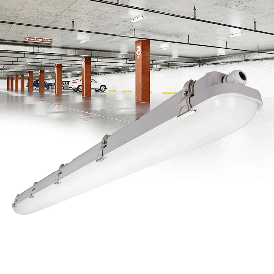2026 8FT 80W 100W Workshop Triproof Lighting Ip66 Motion Sensor Emergency Optional LED Vapor Tight Light