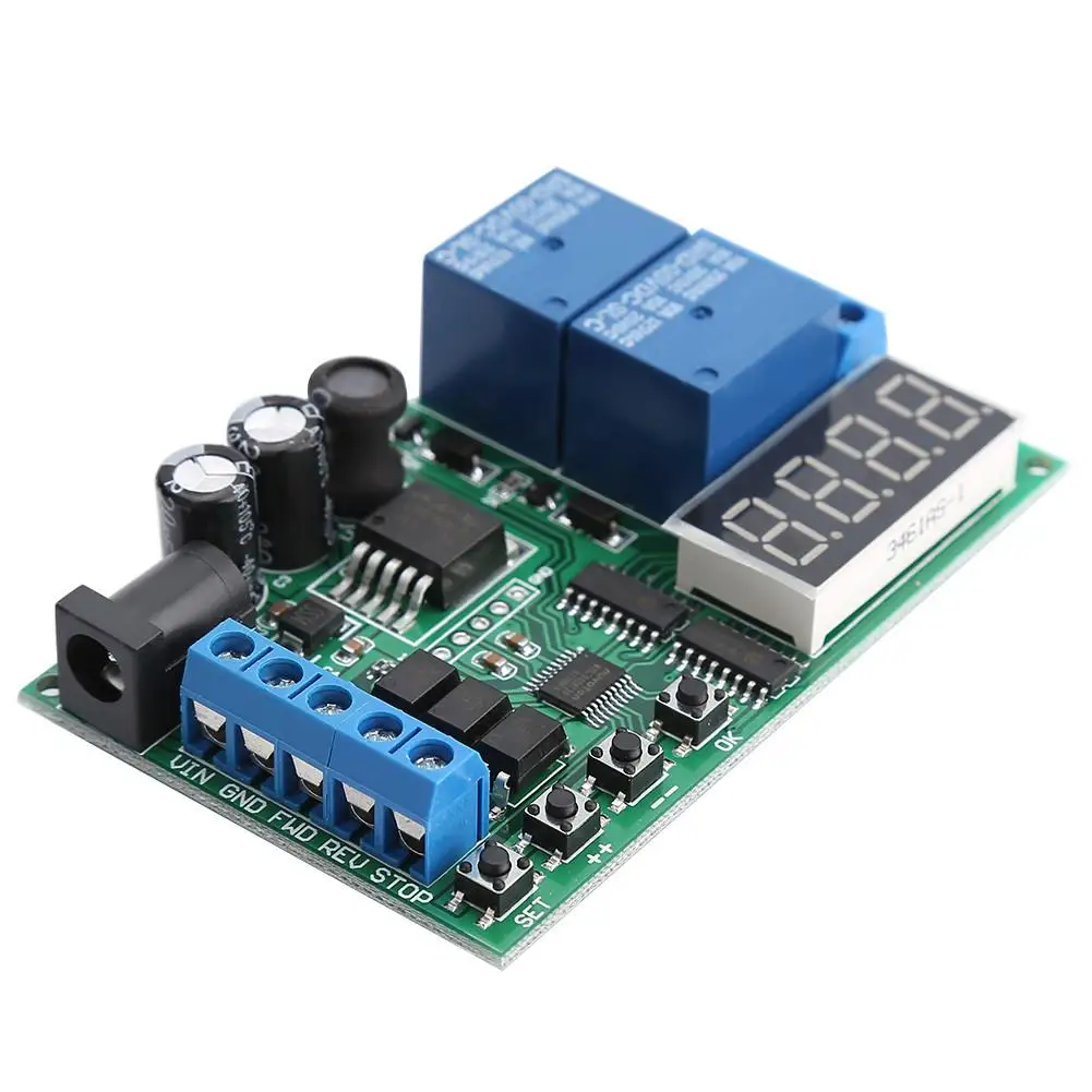 5V-24V Multi-Function DC/AC Motor Controller Board - Forward/Reverse with Timing Delay & Relay