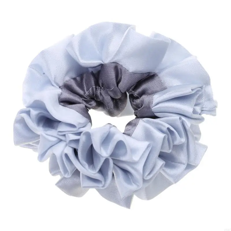 

39BC Silk Feeling Hair Tie for Women Hair Holder Shirring Scrunchies Ribbon Hair Rope Hair Tie Flower Unique