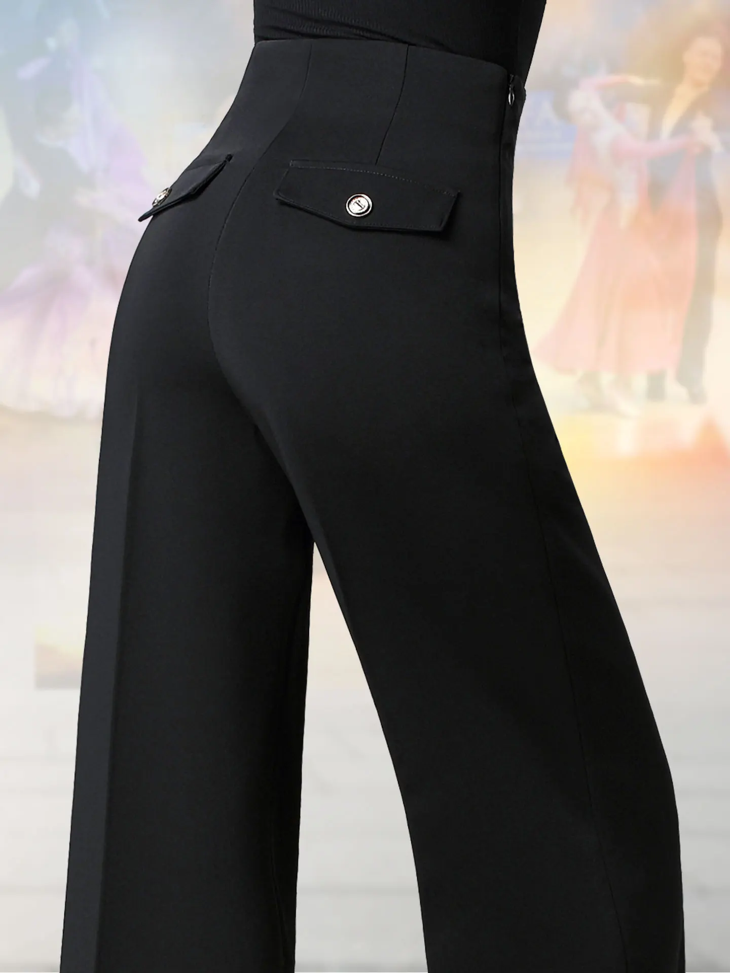 pantaloni-da-ballo-a-vita-alta-per-donna-pantaloni-da-danza-sociale-professionale-danza-moderna-latina-tubo-lungo-dritto-nessun-stiratura-richiesto