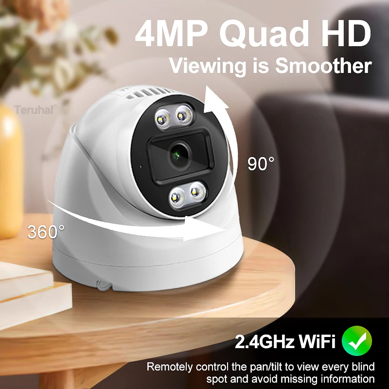 3MP HD Wireless WiFi CCTV Camera Indoor Outdoor Smart Home Security Surveillance Camera with Night Vision Human Detection
